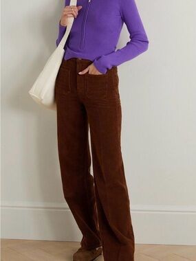 Reformation Alyssa sz 28 Brown Corduroy Wide-Leg Pants